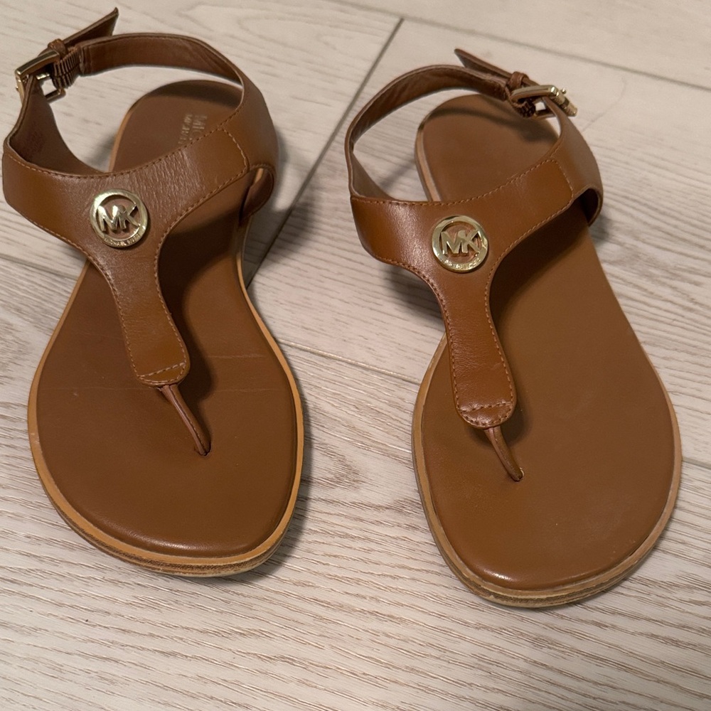 Michael Kors Tan Leather Sandals